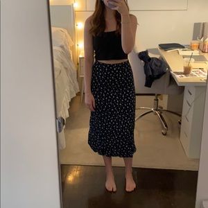 brandy black flower skirt